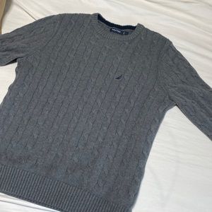 Nautica Large Gray Cotton Sweater